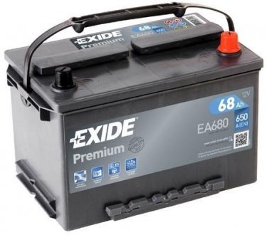 Стартерная батарея (аккумулятор) EXIDE EA680