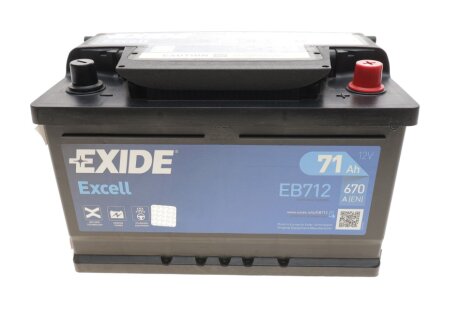 Аккумулятор EXCELL 12V/71Ah/670A EXIDE EB712