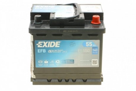 Аккумулятор START-STOP EFB 12V/55Ah/480 EXIDE EL550 (фото 1)