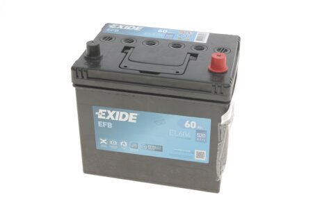 Аккумулятор 60Ah-12v START-STOP EFB (230х173х222),R,EN520 EXIDE EL604