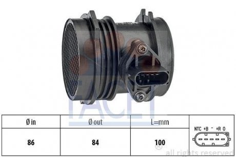 Витратомір повітря (5 конт.) MB C,E-class (W203/W211) 2.6-3.7 96-12 FACET 10.1064 (фото 1)