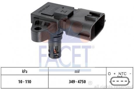 Датчик тиску наддуву Nissan Note 1.4 (06-12) FACET 10.3126 (фото 1)