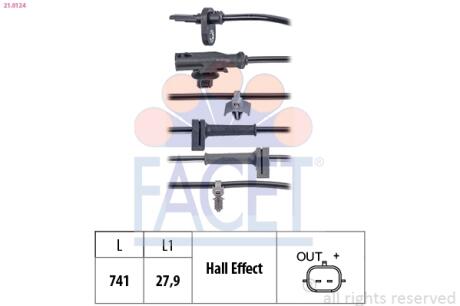 Датчик ABS передній Ford Courier 14-> FACET 21.0124
