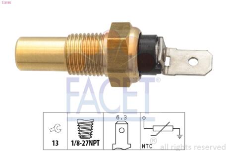 Датчик температури FACET 7.3115