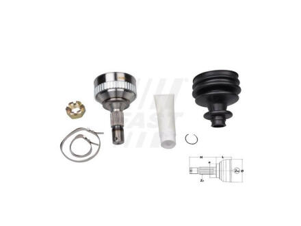 ШРУС зовнішній комплект CITROEN BERLINGO 96-08, C4 (B7) 11-16, XSARA PICASSO 99-10 FAST FT25088K