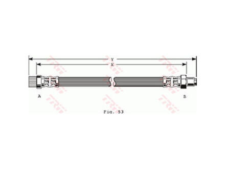 Тормозной Шланг Перед L/R 470mm FAST FT35150