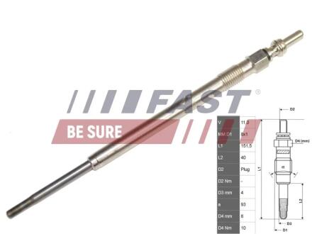 Свеча Накала 2.3/3.0jtd FAST FT82706
