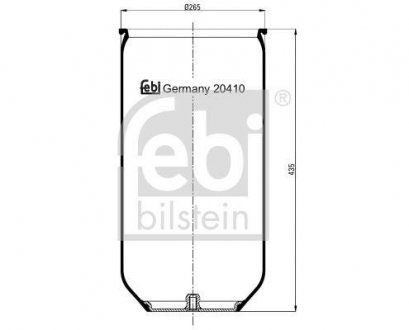 81.43601.0047 Пневмоподушка подвески FEBI BILSTEIN 20410
