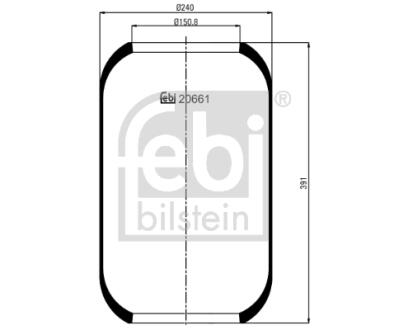 Кожух пневматической рессоры FEBI BILSTEIN 20661