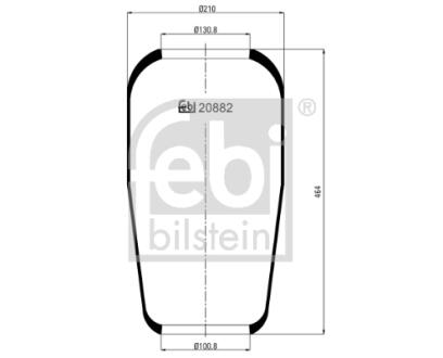 Пневмоподушка подвески без поршня FEBI FEBI BILSTEIN 20882