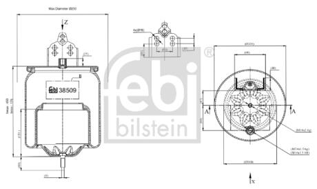 Подушка пневмопідвіски FEBI BILSTEIN 38509