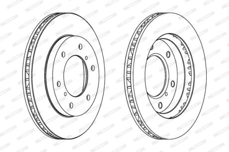 Диск тормозной FERODO DDF1384C
