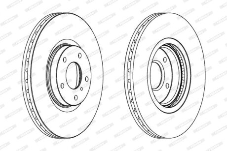 Диск тормозной FERODO DDF1505C-1 (фото 1)