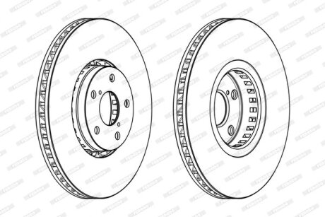 Диск гальмівний FERODO DDF1957RC-1