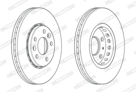 Диск тормозной FERODO DDF2507C