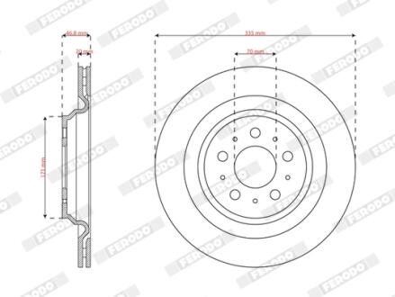 Фото диск гальмівний FERODO DDF3016C1 Диск гальмівний FERODO DDF3016C1
