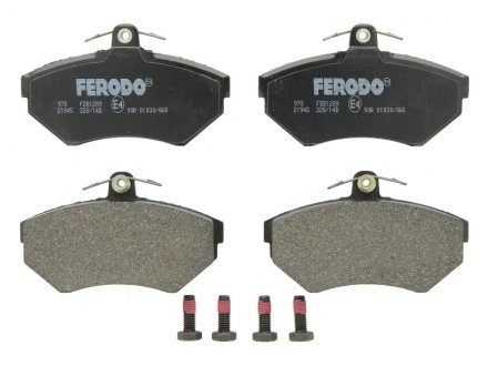 Тормозные колодки передние AUDI A4/SEAT CORDOBA/VW PASSAT 1.6-1.9DH 94-02 (TRW) FERODO FDB1289 (фото 1)