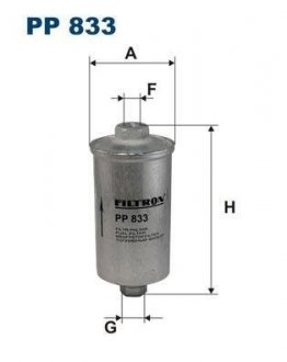 Фильтр топливный FILTRON PP833 (фото 1)