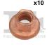 FISCHER Гайка M8 SiMu SW10FL Cu (OE - 035805,849928,4403640,4420282,4420881) Fischer Automotive One (FA1) 9880806.10 (фото 1)