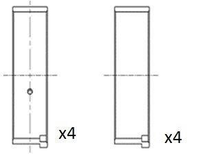 Вкладиші шатунні (0.50) Peugeot 206/306/307 1.4 16V 03- Fischer Automotive One (FA1) BB2045050