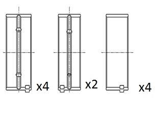 Вкладыши коренные (.010") Ford 1.8D/TD/Tdci Fischer Automotive One (FA1) BM1043010