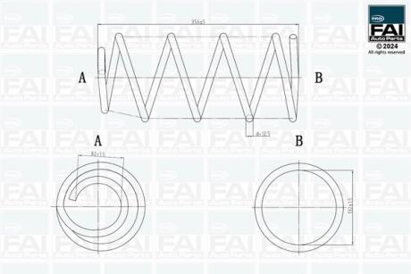 FAI FORD Пружина передня L=356 mm Focus 04- Fischer Automotive One (FA1) FPCS129