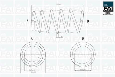 FAI OPEL пружина передня L=300mm Zafira B 05- Fischer Automotive One (FA1) FPCS144