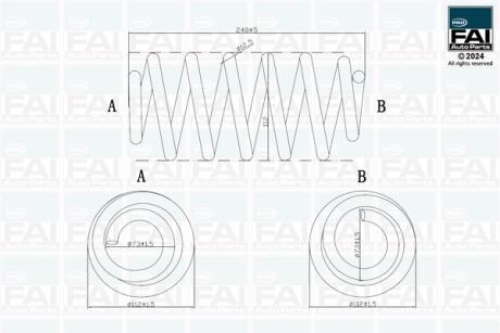 FAI OPEL Пружина задня L=248 mm MOKKA / MOKKA X 1.4-1.7 12- Fischer Automotive One (FA1) FPCS199