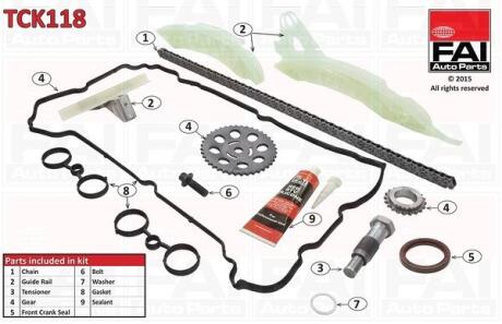Комплект ланцюга ГРМ Fischer Automotive One (FA1) TCK118