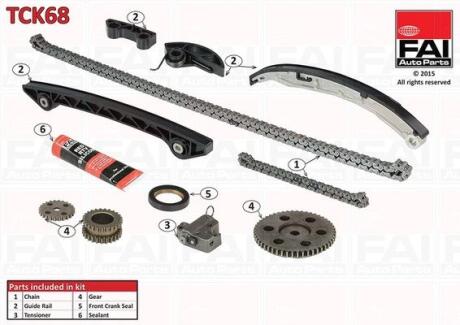 Комплект ланцюга ГРМ Fischer Automotive One (FA1) TCK68