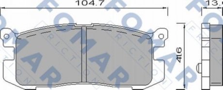 Колодки тормозные дисковые FOMAR FO 420581 (фото 1)