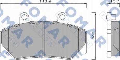 Колодки тормозные дисковые FOMAR FO 473981 (фото 1)