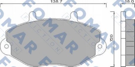 Колодки тормозные дисковые FOMAR FO 486481 (фото 1)