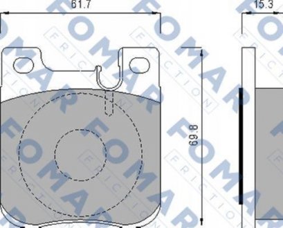Колодки тормозные дисковые FOMAR FO 631781 (фото 1)