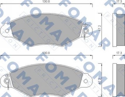 Колодки гальмівні дискові FOMAR FO 673281 (фото 1)