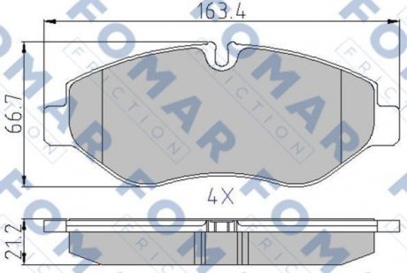 Колодки тормозные дисковые FOMAR FO 929381 (фото 1)