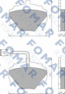 Колодки тормозные дисковые (комплект 4 шт.)) FOMAR FO 446081