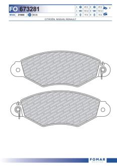 Колодки тормозные дисковые FOMAR FO 673281
