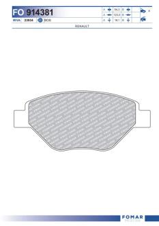 Колодки тормозные дисковые FOMAR FO 914381
