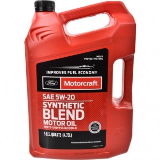 Олива моторна Motorcraft Synthetic Blend 5W-20, 4.73л. FORD XO-5W20-5Q3SP