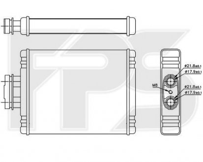 Радиатор печки FPS FP 74 N175 (фото 1)