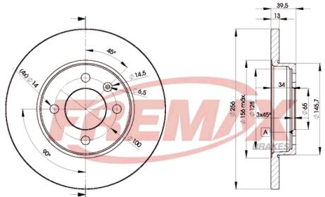 Диск тормозной FREMAX BD3392