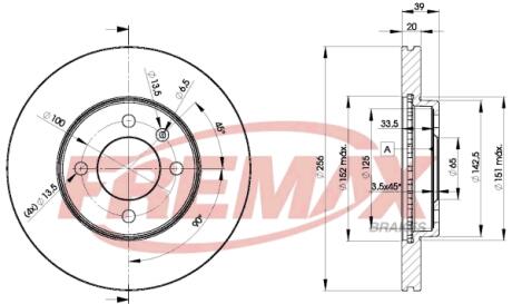 Диск тормозной FREMAX BD3790