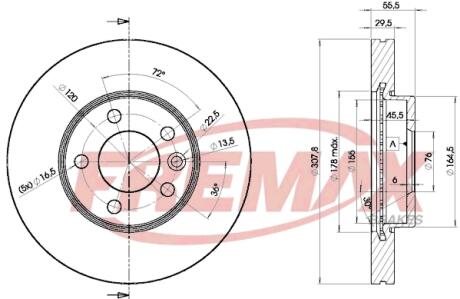 Диск тормозной FREMAX BD6153