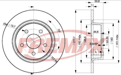 Диск тормозной FREMAX BD7989