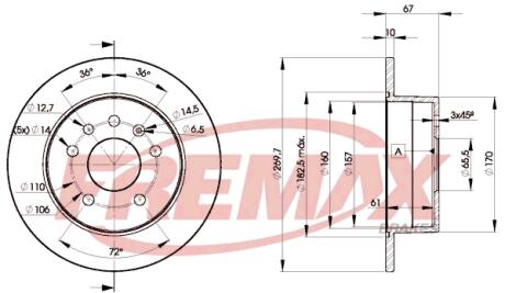 Диск тормозной FREMAX BD9101