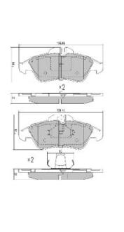 Колодки передние, DB208-316 FREMAX FBP1032