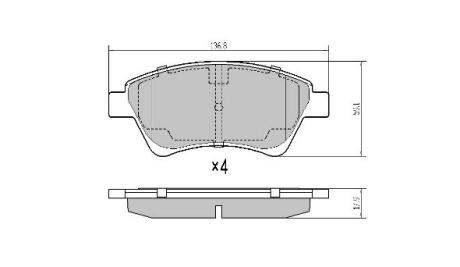 Колодки передні, 01- /Megane II / Scenic II 09.03- FREMAX FBP1281