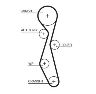 Пасок ГРМ Citroen/Fiat/Ford/Peugeot 2.2HDI 06- Gates 5633XS