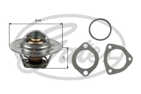 Термостат, Escort, Fiesta, Orion, Courier 91-96/ Mazda 121 96-03 Gates TH12792G1